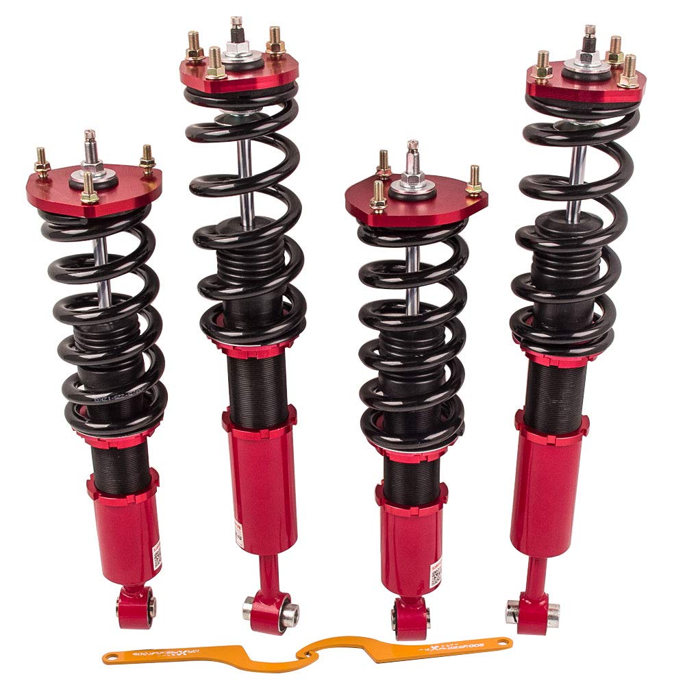 maXpeedingrods Adjustable Damper Coilover Suspension Kit Red