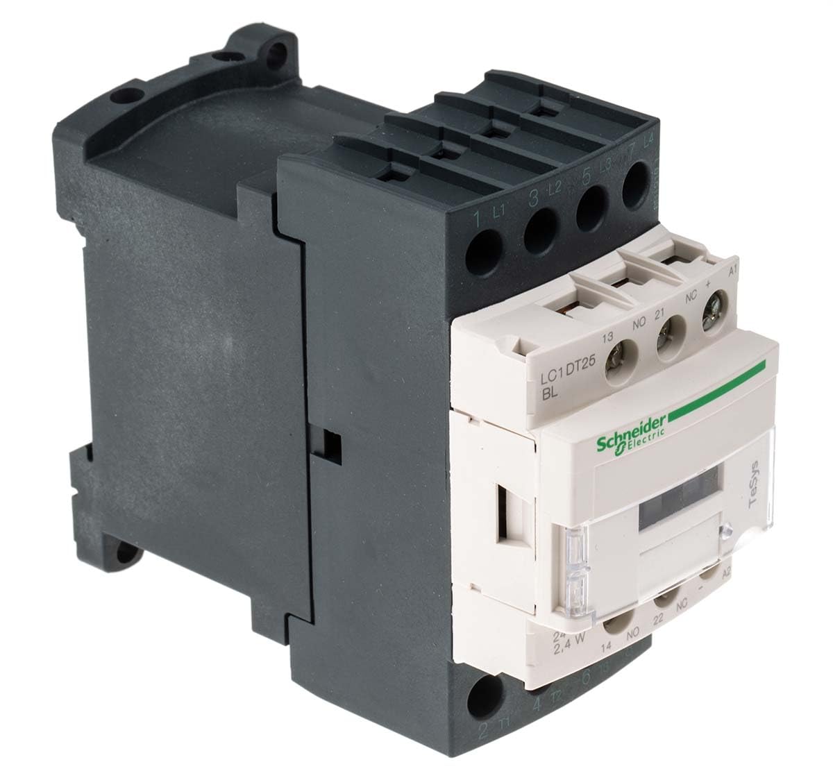 Schneider Electric, TeSys D contactor - 3P(3 NO) - AC-3 - <= 440 V 38 A - 230 V AC 50/60 Hz coil, LC1D38P7