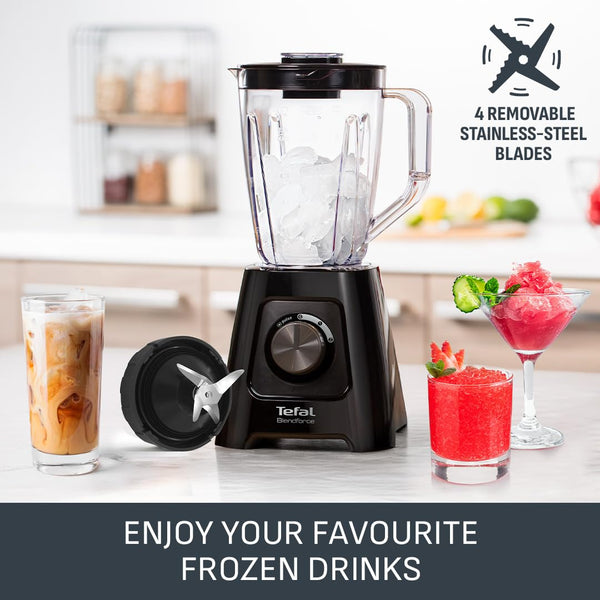 Tefal Blend Up Powerful Mini Blender, Quiet Mode, 8 Auto Programmes, Auto Cleaning Programme, 2 Durable Bottles 0.7L & 0.4L, Smoothies, Protein Shakes, Cocktails, Ice Crush, Hummus, 6 Blades BL19H4G0