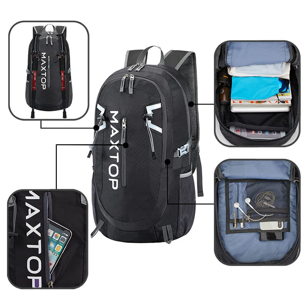 MAXTOP 40L Ultra Lightweight Packable Backpack Foldable Rucksack Water Resistent For Men Women Kids Outdoor Camping Hiking Travel Daypack Handy Durable