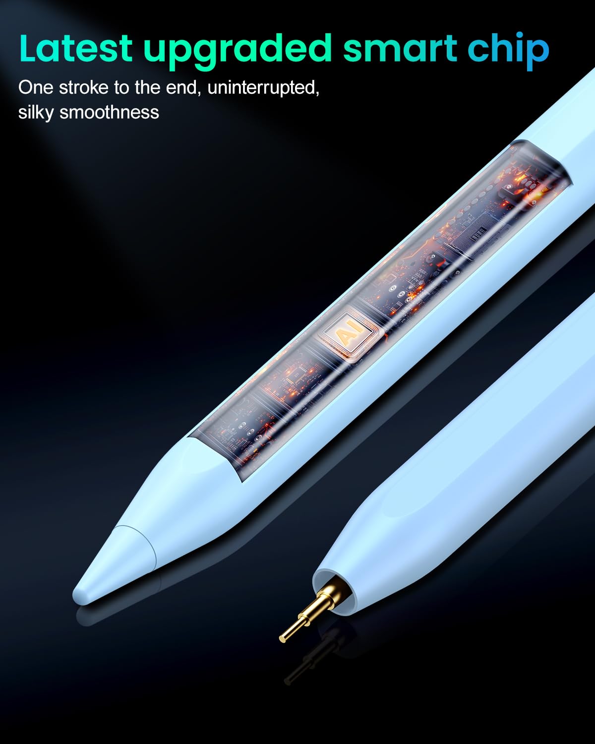 Variglas Pencil for iPad - 2018-2025 15 Minutes Fast Charging, Palm Rejection,Tilt Sensitivity, Stylus Pen Compatible with iPad Pro 11"/12.9"/13", 11/10/9/8/7/6th Gen, Air 3-6, Mini 5/6