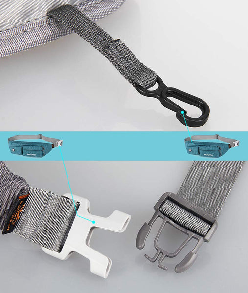 Waterfly Waist Bag Pack Slim Water Resistant Fanny Pack Travel Bum Bag Running Belt for Traveling Cycling Hiking Camping