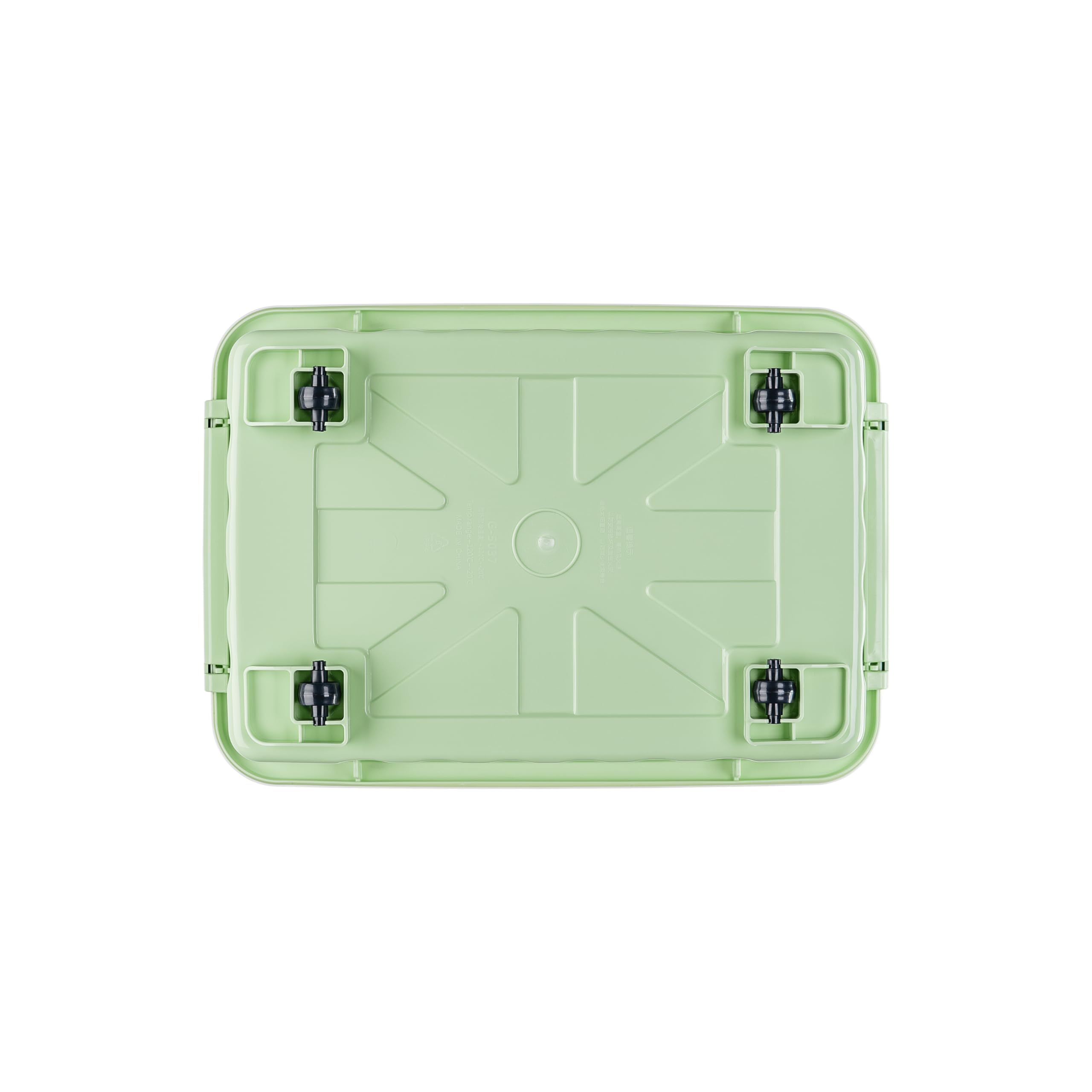 Cetomo 35L*3 Storage Boxes with Wheels, Plastic Storage Box with Lid, Latching Buckles, Click Closure, Stackable, Nesting, Durable Organizer for Home