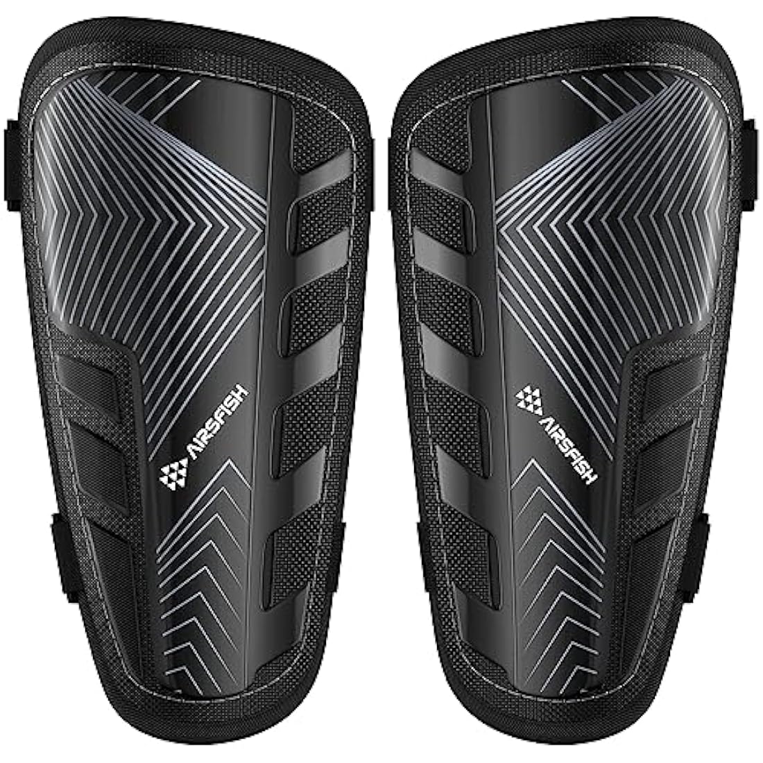 AirsFish Shin Pads Boys CE Certified Kids Football Shin Guards Breathable Non Slip Extended Adjustable Straps Lightweight Soccer Shin Pads for Boys Girls Teens Leg Calf Protective