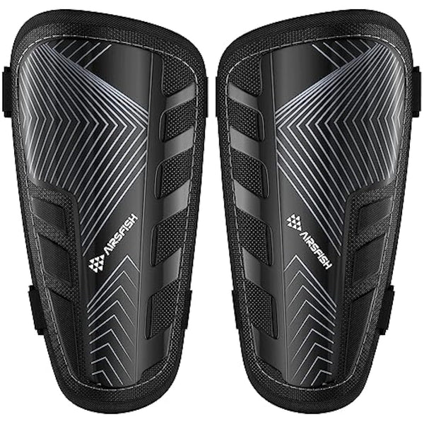 AirsFish Shin Pads Boys CE Certified Kids Football Shin Guards Breathable Non Slip Extended Adjustable Straps Lightweight Soccer Shin Pads for Boys Girls Teens Leg Calf Protective