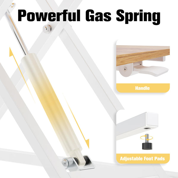 ERGOMAKER Standing Desk Converter, 36"/91cm Wide Height Adjustable Quick Sit to Stand Up Desk Riser for Dual Monitor