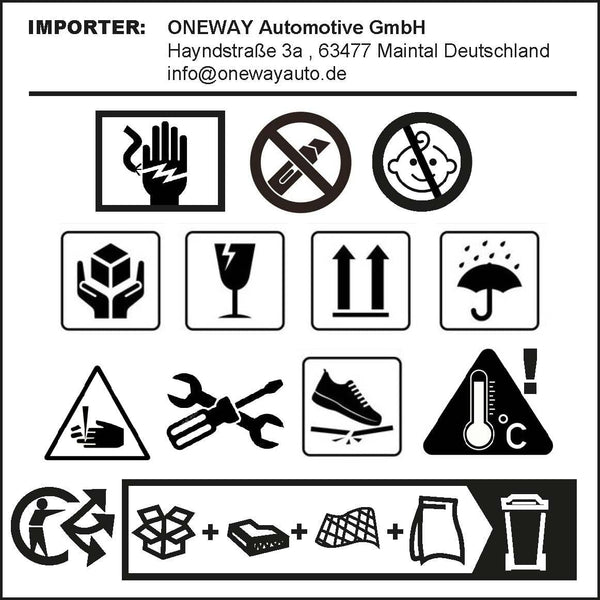Oneway Set Wheel Arch Trims compatible with Volkswagen Transporter T6 2015-2019 (Short wheel base) - Matt black