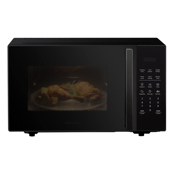 Hisense H23MOBSD1HUK 23 Litre 800W electronic Microwave with Auto Defrost, Digital Display, Smart Cook, Multi level cooking and Easy Clean- Black