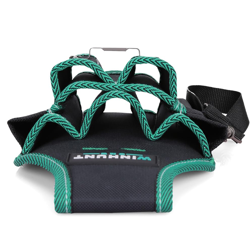 WINHUNT Tool Belt Pouch, Electrician Pouch 18 Pocket with Adjustable Nylon Belt 15x4x22cm Black (18 Pockets)