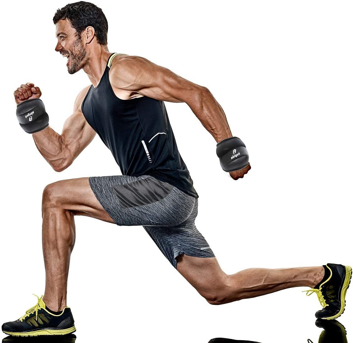 Fragraim Ankle Weights for Women, Men and Kids - 3kg x 2 Strength Training Leg/Wrist/Arm Weight with Adjustable Strap for Pilates, Jogging,