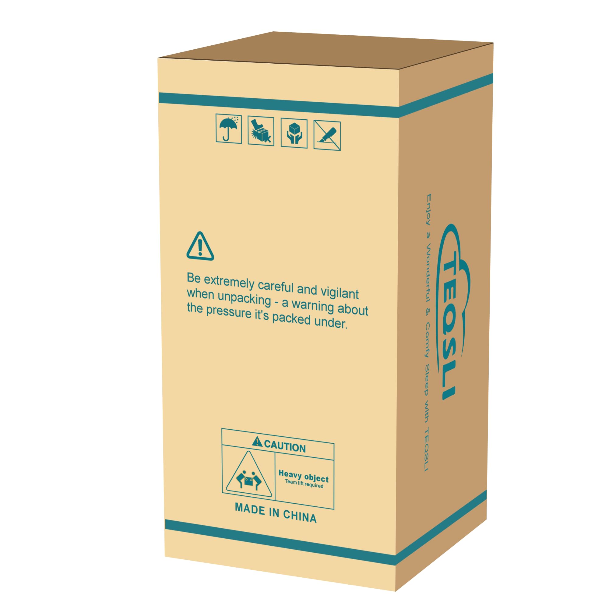 TeQsli Super King Size Mattress 6FT, 10 Inch Gel Memory Foam 7 Zone Orthopedic Super King Mattress Pocket Sprungs Wave Memory Foam Hybrid - Medium Firm 10-Year Support 180x200x25 cm