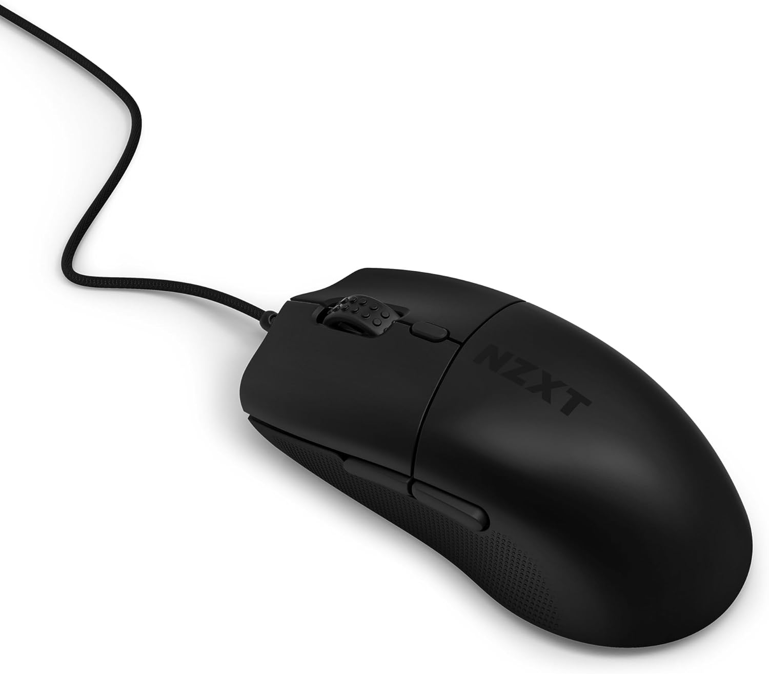 NZXT Lift 2 Ergo | Lightweight Ergonomic Wired Gaming Mouse | Lightweight 61 g Design | 8K Polling Rate | Optical Switches | 26K DPI Optical Sensor | 100% PTFE Feet | Black