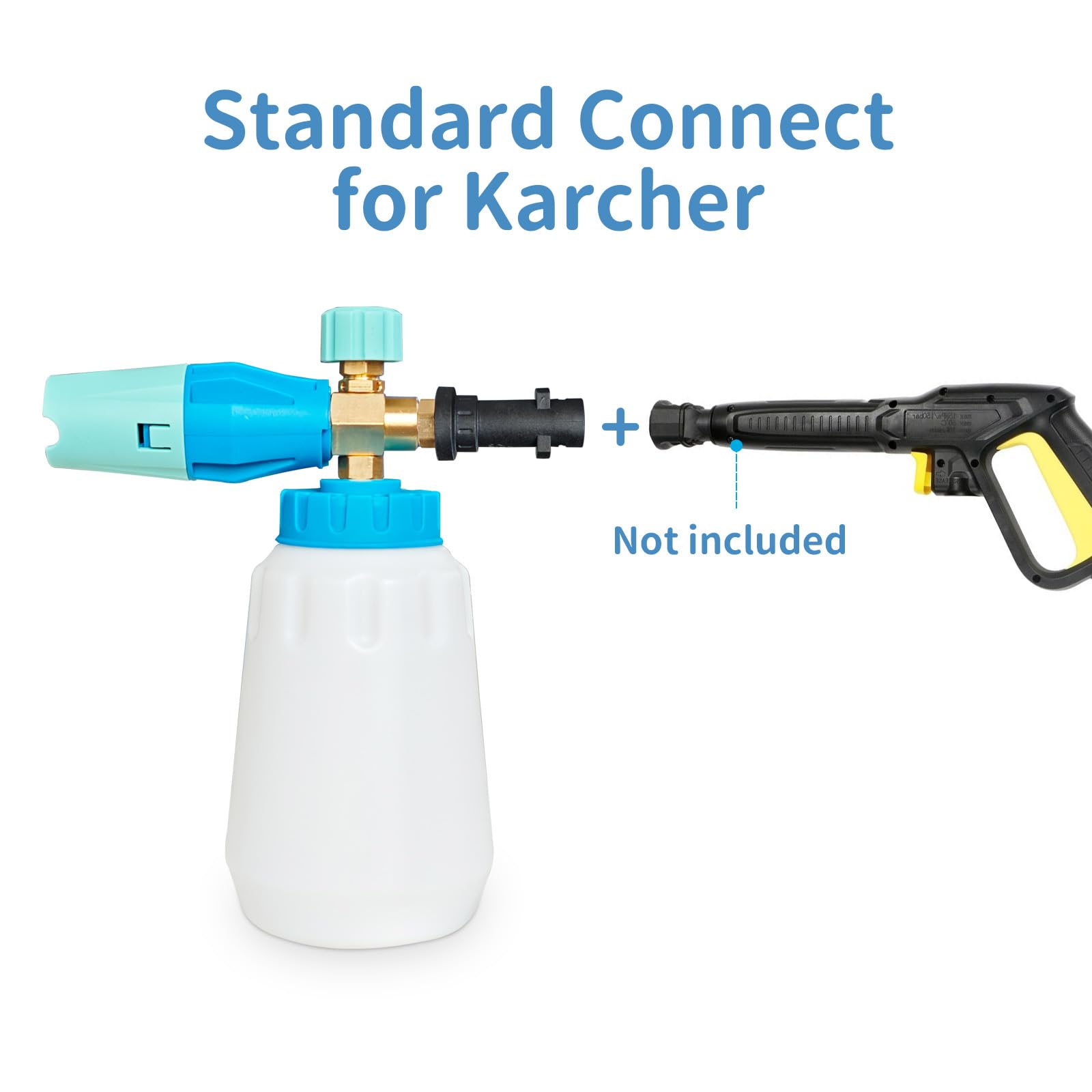 NAMOTEK Snow Foam Lance 1 Liter Adjustable Snow Foam Cannon for Karcher K2 K3 K4 K5 K6 K7 Pressure Washer