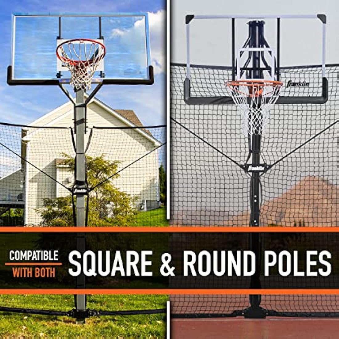 Franklin Sports Defender Net Pro – 10ft. x 8ft. Rebounder – Easily Fold and Quick Install – Defensive Net System