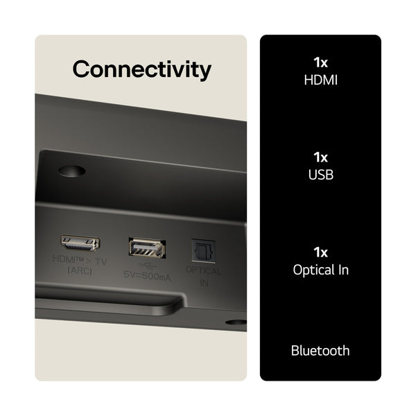 LG USC9S Bluetooth Soundbar for TV with Dolby Atmos & Wireless Subwoofer 3.1 channel