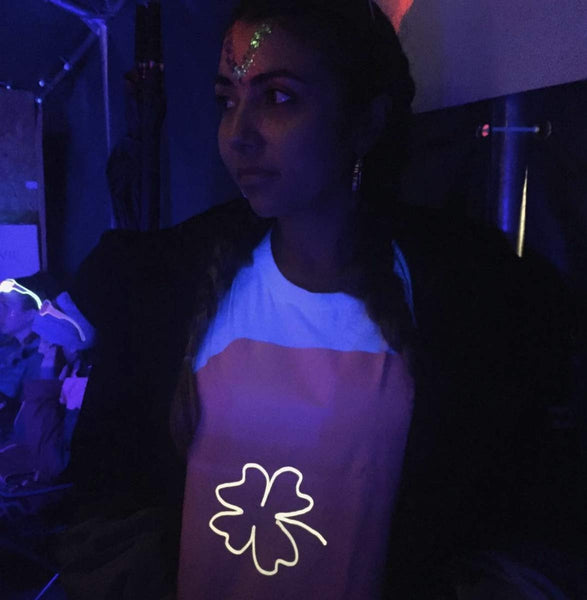 Illuminated Apparel Interactive Glow in The Dark T-Shirt - Fun for Birthday Parties & Festivals - Light up The Night