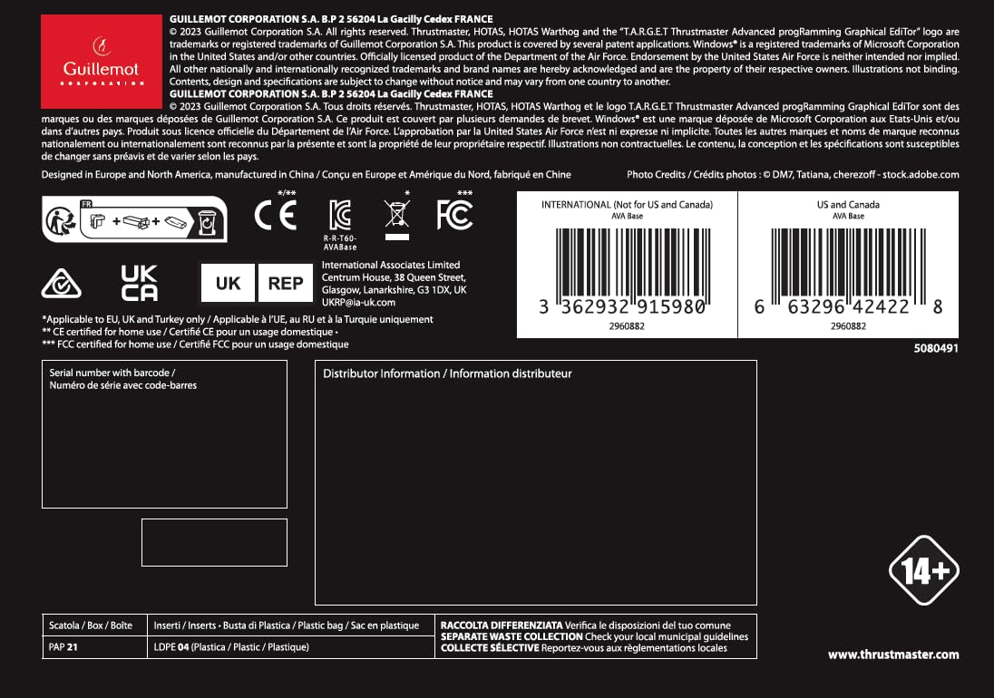Thrustmaster AVA Modular Base - High-Precision Modular Joystick Base with H.E.A.R.T HallEffect AccuRate Technology for PC