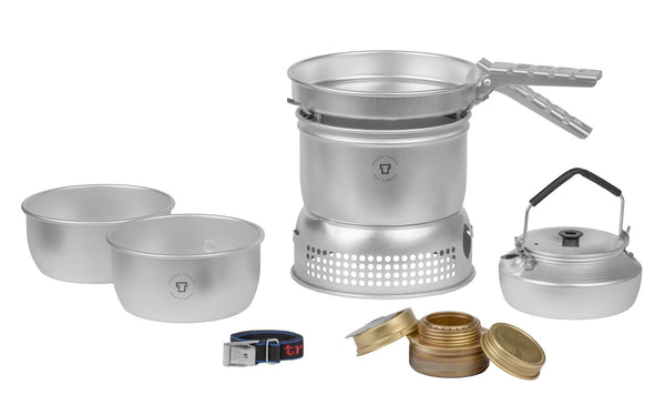 Trangia 27 Cookset With Kettle & Spirit Burner,Silver