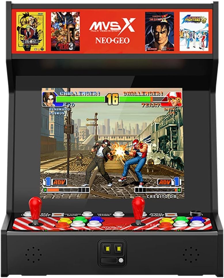 UNICO MVSX Home Arcade, Preloaded 50 SNK Neo Geo Official Licenced Retro Games, Support Two players to Play Games Concurrently, Including The King of Fighters/Metal Slug and More
