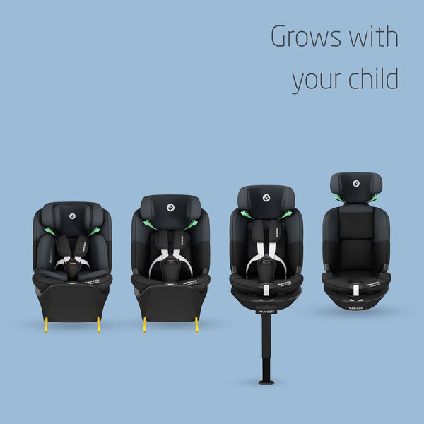 Maxi-Cosi Emerald S i-Size, 360 Swivel Car Seat, 0-12 Years 40-150cm, Multi-Age Baby Car Seat, Isofix 0-36 kg car seat, Rearfacing, 4 Recline Positions, G-Cell Side Impact Protection, Tonal Graphite