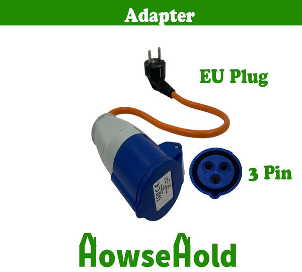 16amp to 13amp Adapter Hook Up Cable 3 Pin UK Electric Hook Up Adapter 230v for Camping Caravan Motorhome Mains to UK Plug (3 Pin to UK Hook Up)