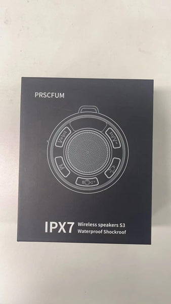 Bluetooth Shower Speaker with IPX7 Waterproof, Bluetooth Speaker with HD Stereo Sound, Built-in Mic Portable Wireless Speaker with Dynamic Lights 10H Playtime, for Outdoor Kitchen Gifts Golf, Black