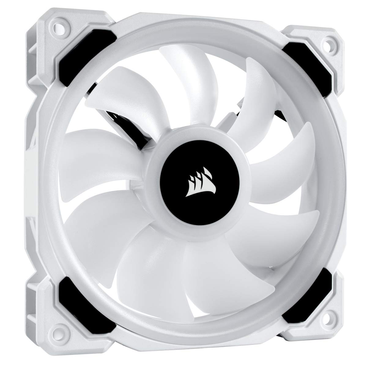 Corsair LL120 RGB 120mm Dual Light Loop PWM RGB Fans - Triple Fan Kit with Lighting Node PRO - White