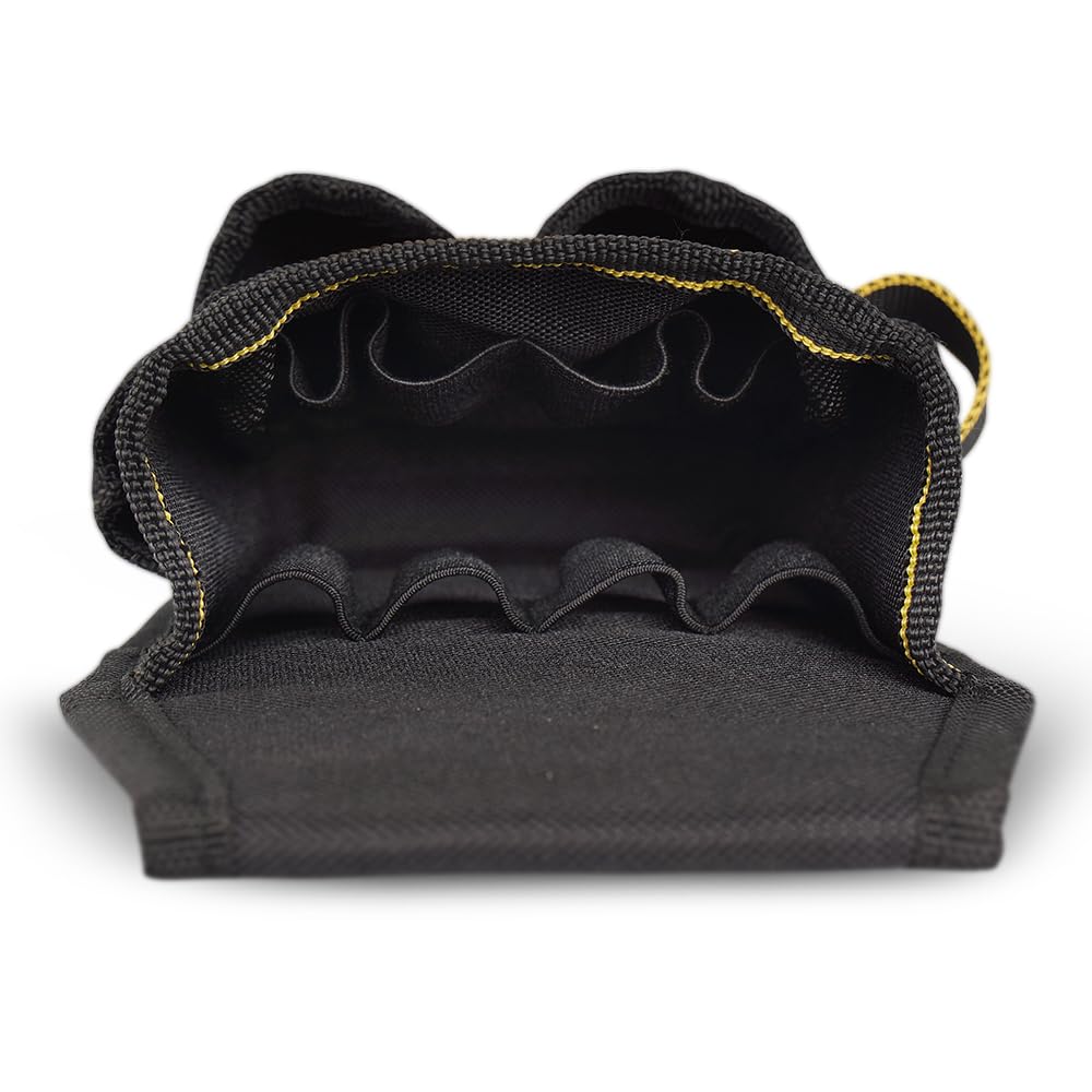WINHUNT Tool Belt Pouch, Electrician Pouch 18 Pocket with Adjustable Nylon Belt 15x4x22cm Black (18 Pockets)