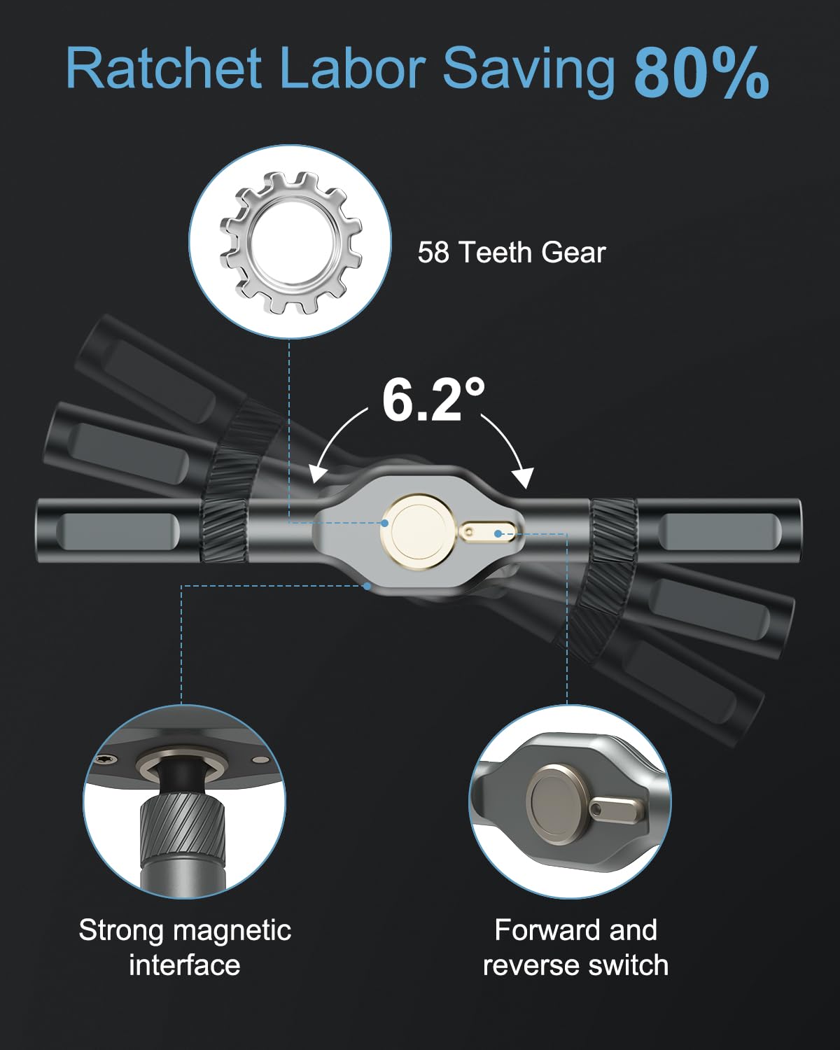 Ankilo 24 in 1 Magnetic Screwdriver Set, DIY Ratchet Screwdriver Set with Rotatable Ratchet Handle, Repair Tool Kit, Small Ratchet Set in case for Furniture Computer Bicycle, Best Gift for Father Day