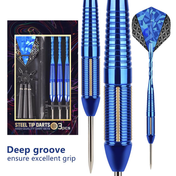 Steel Tip Darts Set,3 Pack Professional Dart with Aluminum Shafts and Darts Case