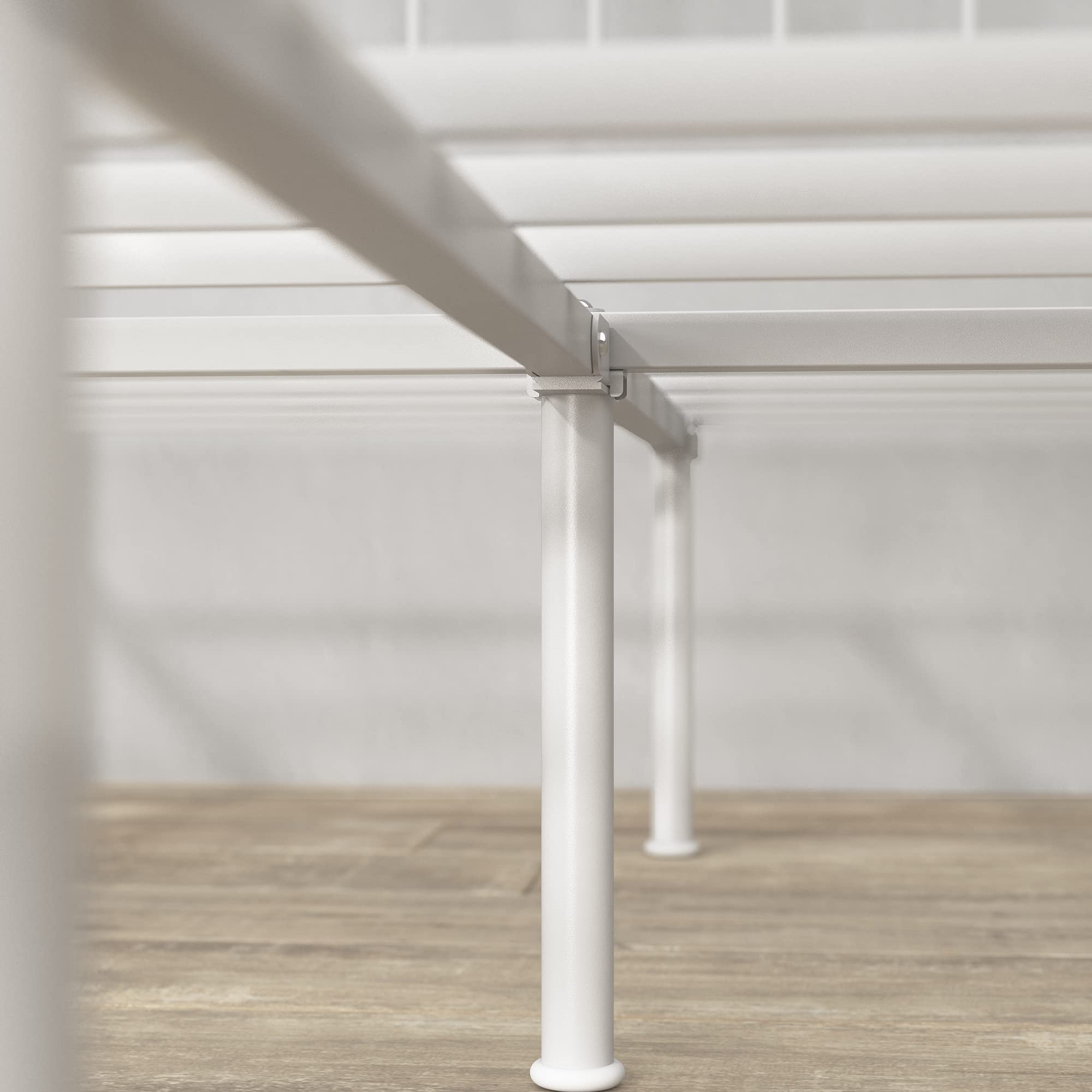 ZINUS Florence 3ft Single Bed Frame 90x190cm, Metal Platform Bed with Headboard and Footboard, Strong Steel Slat Support, Large Storage Space, Easy Assembly, Black