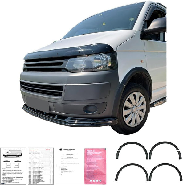 Oneway Set Wheel Arch Trims compatible with Volkswagen Transporter T5/T5.1 2003-2015 (Short & Long wheel base) - Matt black