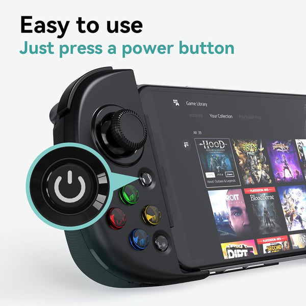ShanWan Mobile Gaming Controller for Android/iOS, Phone controller for iPhone15, Bluetooth connection, PS Remote Gaming Xbox Cloud Steam Link GeForce NOW MFi Apple Arcade Gaming