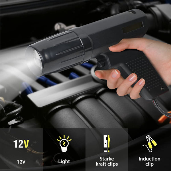 VKALTUL Timing Light,12V Strobe Timing Light Gun,Automotive Ignition Engine Timing Light for Cars Motorcycle Automotive