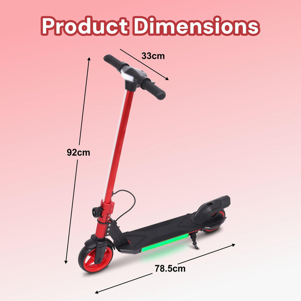 Electric Scooter Kids Foldable Mobility Scooters E Bike With RGB LED Lights For Ages 6-12 Boys Girls | 3 Speed Modes | 6-10 KM Range Dual Braking System 150W Motor Gift for Children