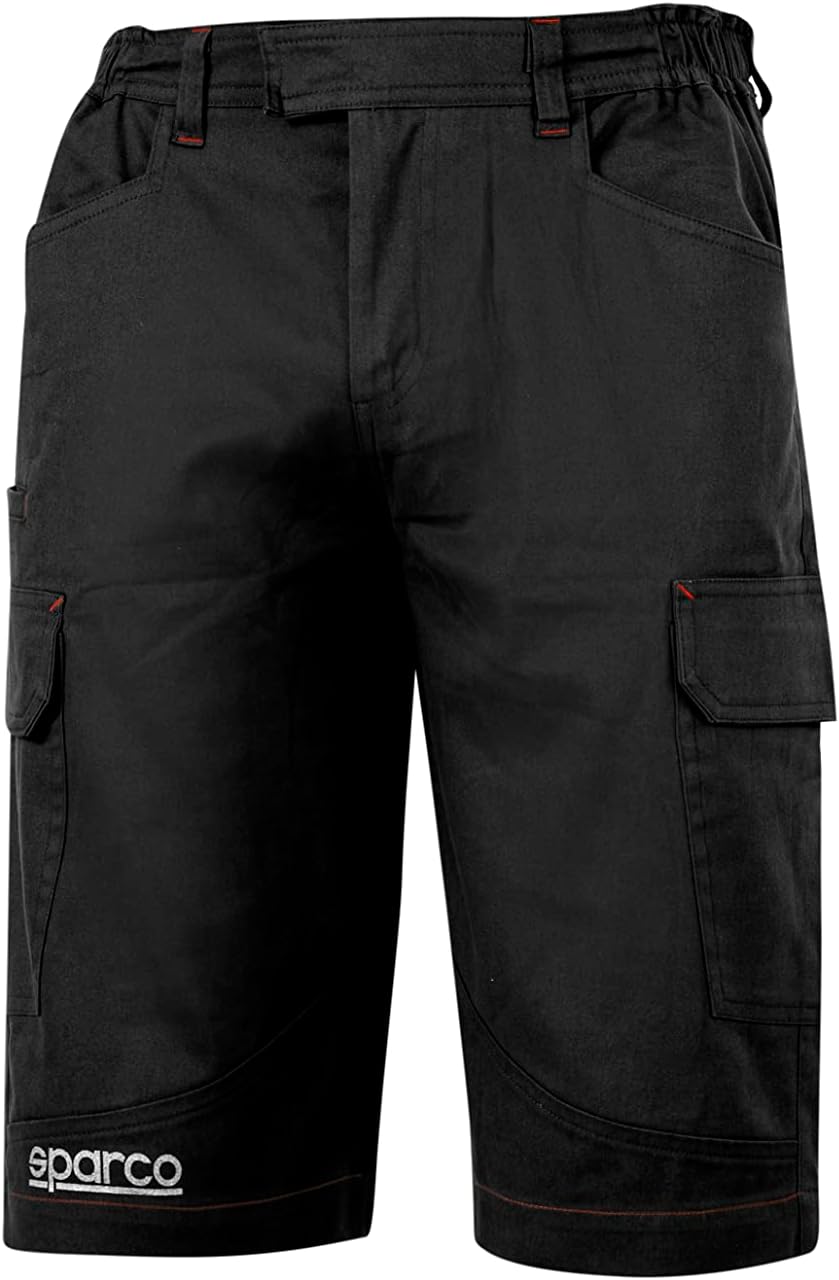 Sparco S02410NR3L Trousers, Black, L Unisex Adult