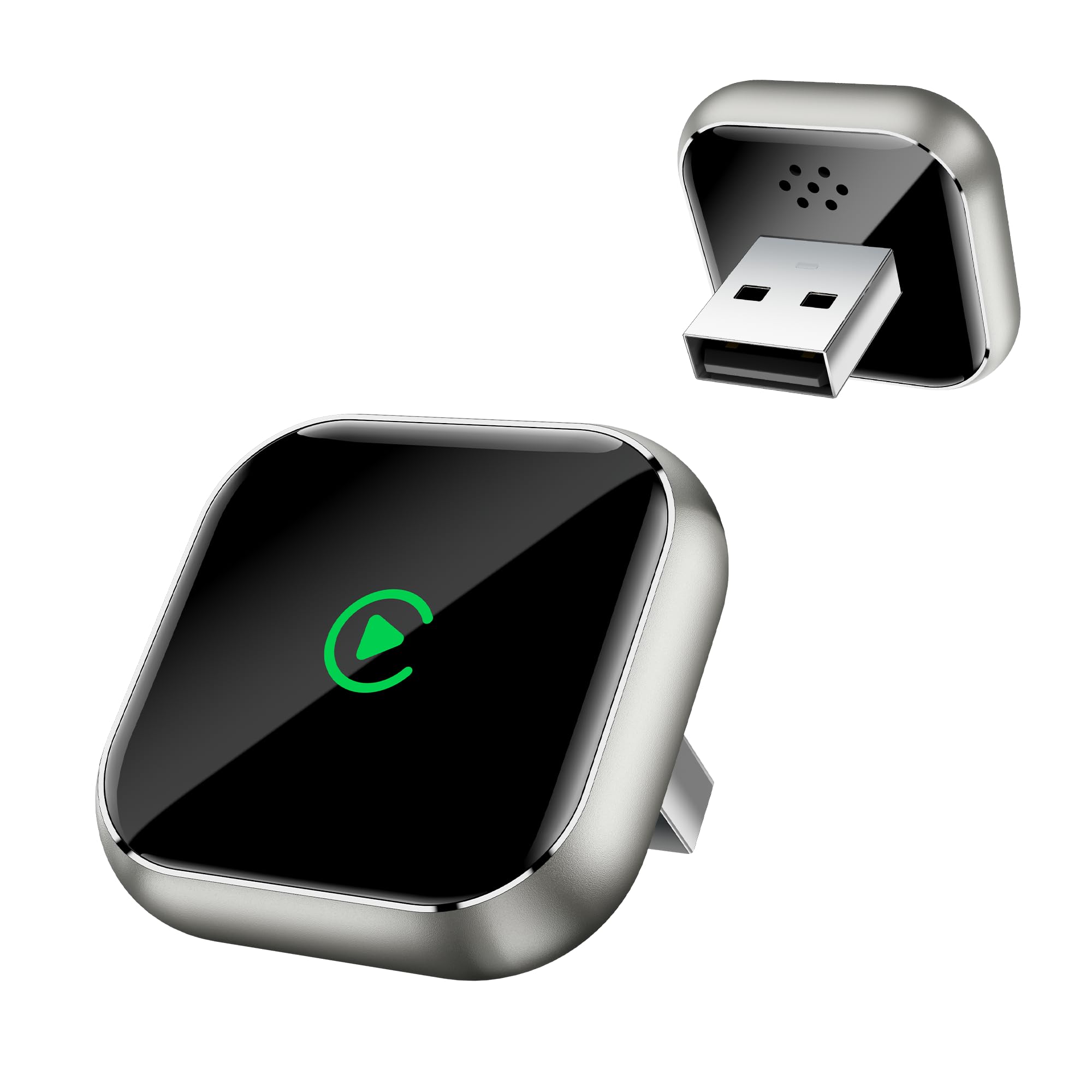 Wireless CarPlay Adapter for APPLE iPhone - Upgrade Wired CarPlay to Wireless Device, Mini T-shaped for Cars USB Plug and Play Auto Reconnect, for Portable Car GPS Navigation Broadcast