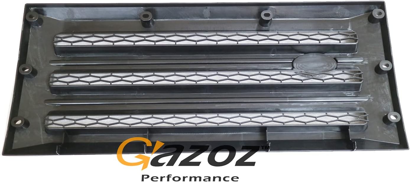 Gazoz Performance Front Grille+Head Lights Lamp Surrounds for Defender - Gloss Black