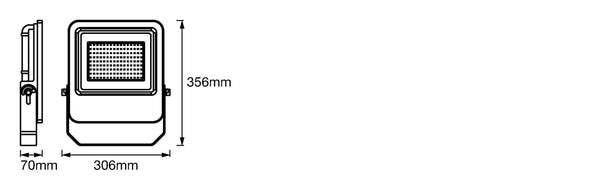 Floodlight LED: for wall, ENDURA FLOOD Cool White / 100 W, 220240 V, beam angle: 120, Cool White, 4000 K, body material: aluminum, IP65, 1-pack