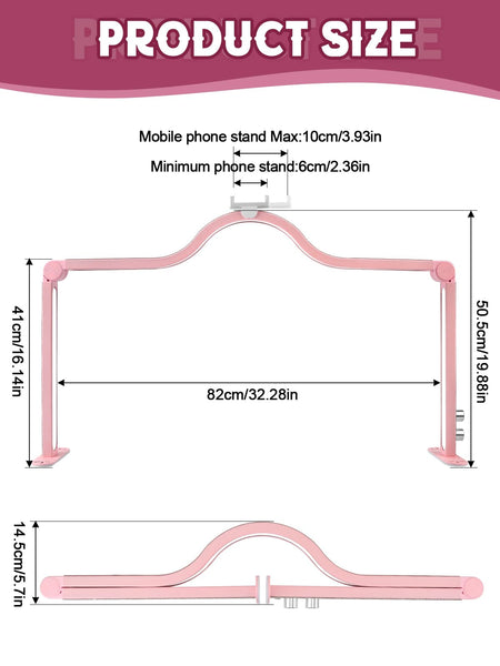 Kalolary 32inch Lash Light Lamp, 3000K-6000K Adjustable Brightness Desk Lash Light for Lash Extensions, Fill Light Eyelash With Mobile Phone Holder