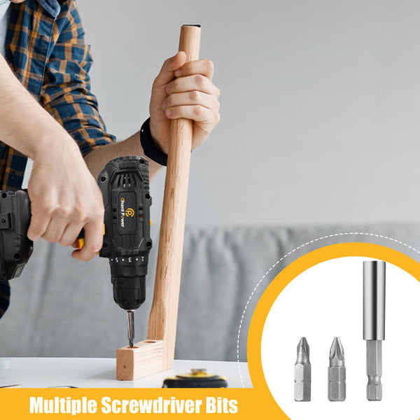 C P CHANTPOWER Drill Bit Sets and Screwdriver Bit Sets with Case for Drilling Wood, Plastic, Soft Metal, 41 Pieces