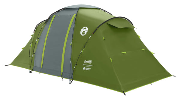Coleman Spruce Falls 4 Tent | 4 Man Vis-a-Vis Family Tent with 2 opposite XXL size Bedrooms and Living area | 4 Person Camping Tent | 3000mm Waterproof | Sewn-in Groundsheet