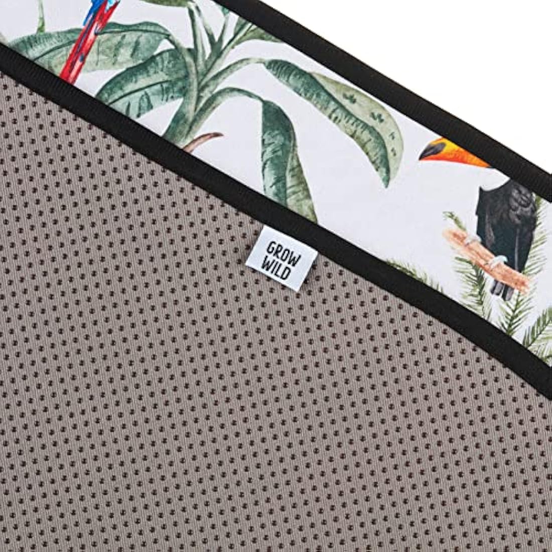 Grow Wild Non Slip Baby Splash Mat for Under High Chair | Waterproof, Washable Messy Floor Protector, Play Mat for Toddlers, Kids Craft (Tropical Jungle)