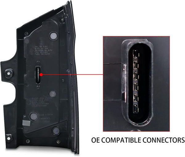 Archaic LED Rear Lights Compatible with V-Class Vito W447 V250 3rd Gen EQV 2016-2023, with Sequential Turn Signal,Animation DRL,For LED Version