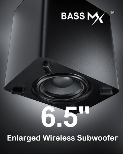 ULTIMEA 4.1ch Sound Bar for Smart TV with Subwoofer, App, Peak Power 200W, 2-in-1 Detachable Bluetooth 5.3 Soundbar, Bass Adjustable, 3 EQ Modes TV Sound Bar, ARC/Optical/Aux, Apollo S50 2025 Version