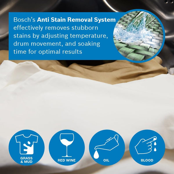 Bosch WGG24400GB Series 6, Free-Standing Washing Machine, Front Loader, A Rated, 1400 rpm, Iron Assist, Speed Programme, 9 kg, White