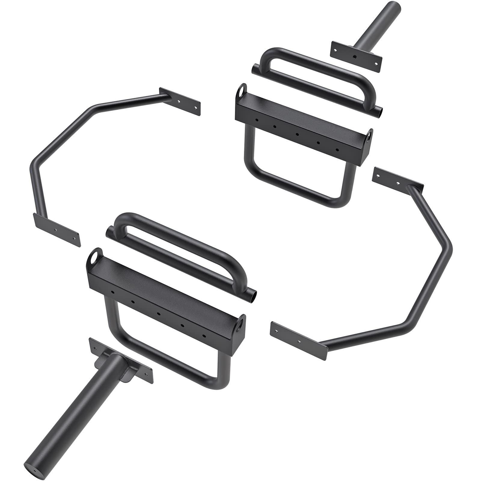 Kipika Barbell Olympic Trap Bar, Hex Bar, Shrug Bar, Deadlift Bar with Stand and Folding Handles for Olympic Weight Lifting, Shrugs, Squats, Solid 2