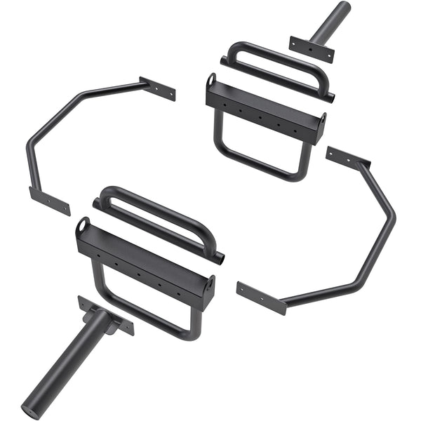 Kipika Barbell Olympic Trap Bar, Hex Bar, Shrug Bar, Deadlift Bar with Stand and Folding Handles for Olympic Weight Lifting, Shrugs, Squats, Solid 2