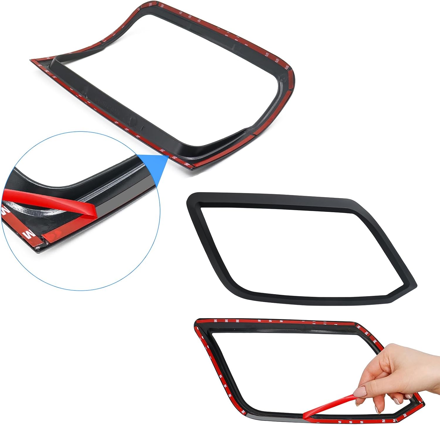 JHCHAN Headlight, Taillight Guard for VW Amarok Accessories 2011-2022 V5 V6 Aventura Atacama Canyon Highline Startline Trendline Front and Rear Light Kits Surround Trims Cover External Black Protector