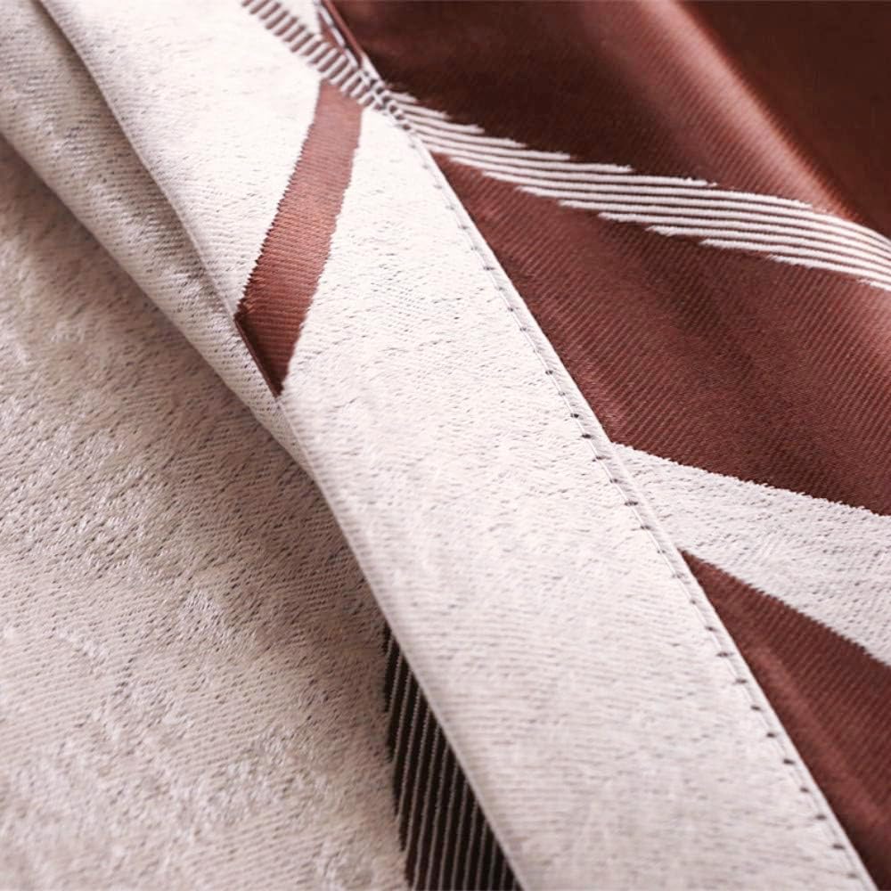 2 Panels Set Modern Striped Curtains for Living Room (Coffee, 2 x 66x84 Inch)